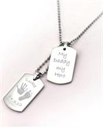 Dog tag halskæde  2 skilte